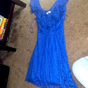 Candise Royal blue lace dress